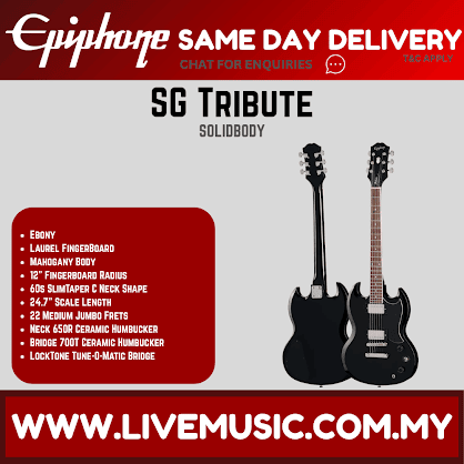 Epiphone SG Tribute Electric Guitar - Ebony