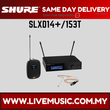 Shure SLXD14+/153T Wireless Earset Microphone System ( SLXD14+/153T )