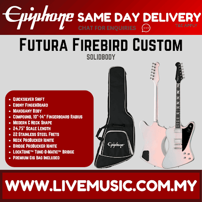 Epiphone Futura Firebird Custom Electric Guitar - Quicksilver Shift