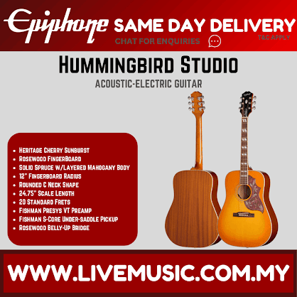 Epiphone Hummingbird Studio Acoustic-electric Guitar - Heritage Cherry Sunburst