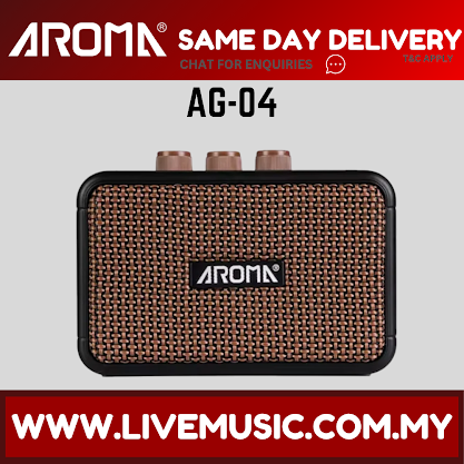 Aroma AG-04 Rechargeable Guitar Amplifier,Mini 5W Dual Speaker Guitar Amp With Clean Overdrive Effect  ( AG04 )