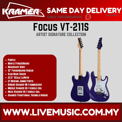 Kramer Focus VT-211S Electric Guitar - Purple