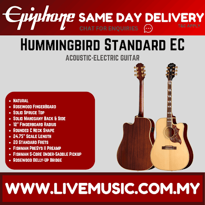 Epiphone Hummingbird Standard EC Acoustic-electric Guitar - Natural