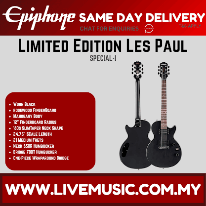 Epiphone Limited Edition Les Paul Special-I Best Budget Electric Guitar - Worn Black