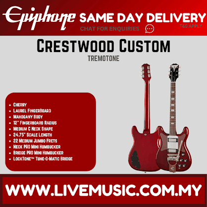 Epiphone Crestwood Custom (Tremotone) Electric Guitar - Cherry