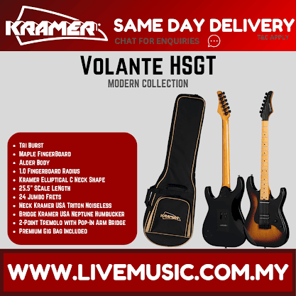 Kramer Volante HSGT Electric Guitar with Premium Bag - Tri-burst