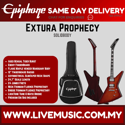 Epiphone Extura Prophecy  Electric Guitar with Premium Gig Bag - Aged Bengal Tiger