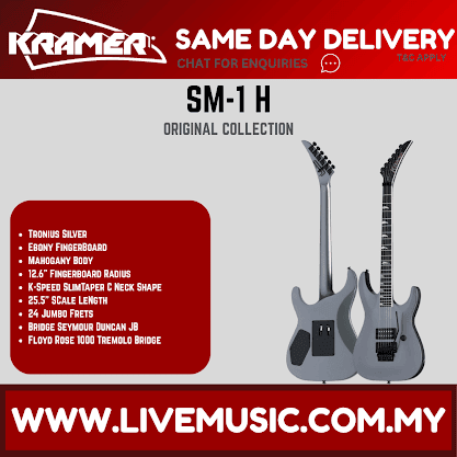 Kramer SM-1 H Electric Guitar - Tronius Silver