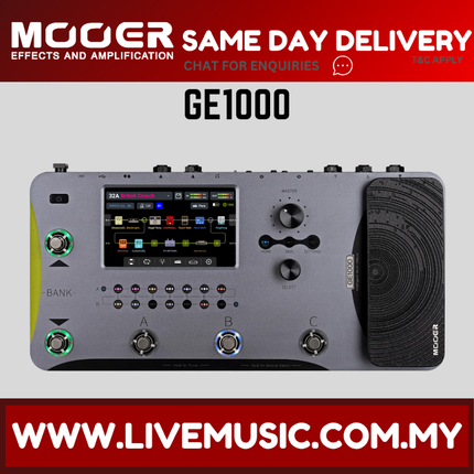 Mooer GE1000 Guitar Amp Modelling and Multi Effects Pedal with Touch Screen ( GE1000 GE-1000 )