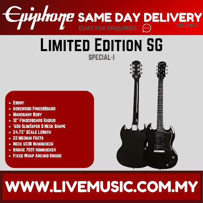 Epiphone Limited Edition SG Special-I Best Beginner Electric Guitar - Ebony