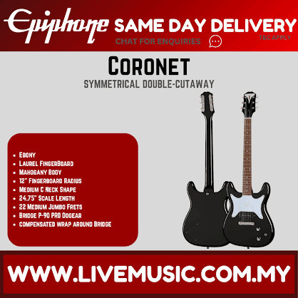 Epiphone Coronet Electric Guitar - Ebony