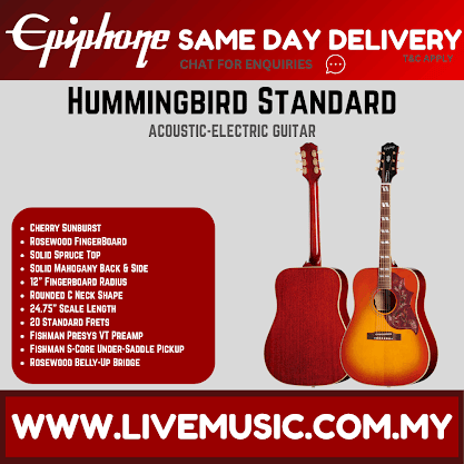Epiphone Hummingbird Standard Acoustic-electric Guitar - Cherry Sunburst