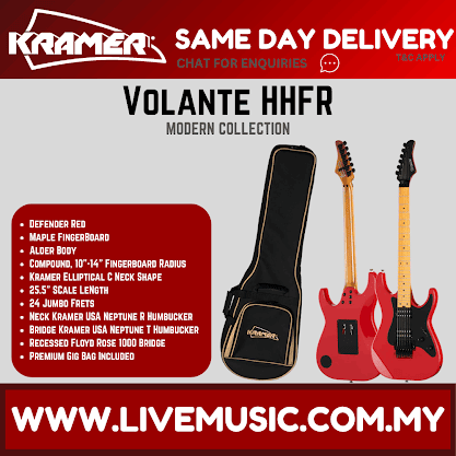 Kramer Volante HHFR  Electric Guitar with Premium Bag - Defender Red