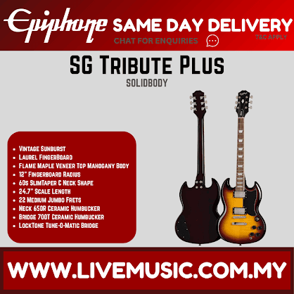 Epiphone SG Tribute Plus Electric Guitar - Vintage Sunburst