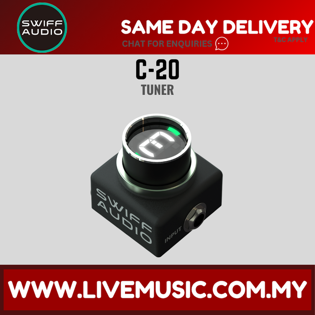 Swiff Audio C20 Mini Guitar Pedal Tuner ( C-20 C 20 )
