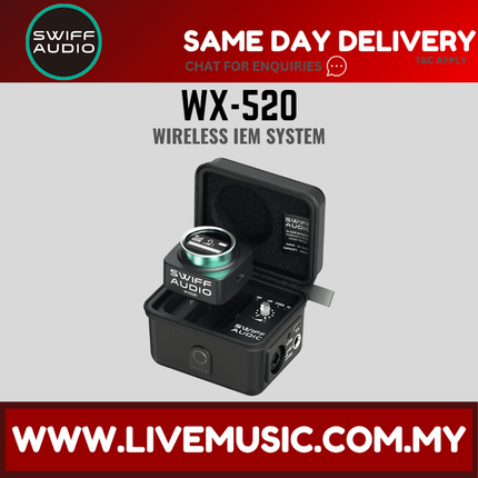 Swiff Audio WX-520 Stereo Mic In Ear Wireless Monitor Earphone System for Headphone and IEM (WX520)