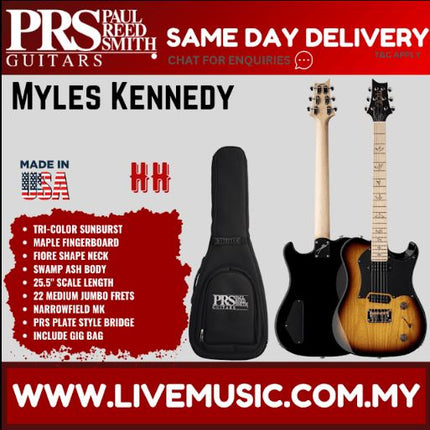 PRS Myles Kennedy Signature Electric Guitar Maple FB,Tri-Color Sunburst