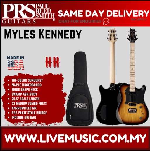 PRS Myles Kennedy Signature Electric Guitar Maple FB,Tri-Color Sunburst