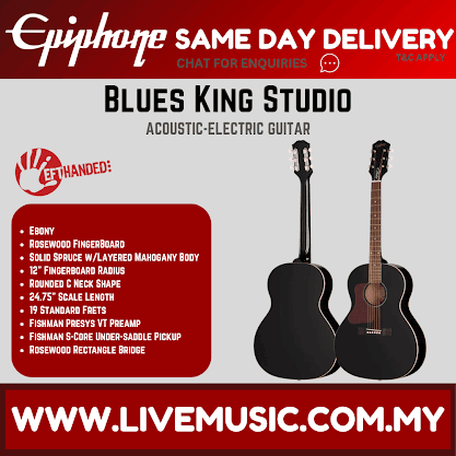 Epiphone Blues King Studio (Left-handed) - Ebony