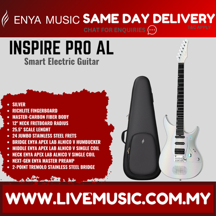 ENYA Inspire Pro AL Smart Electric Guitar-Phantom Silver ( INSPIREPRO-AL INSPIRE PRO )