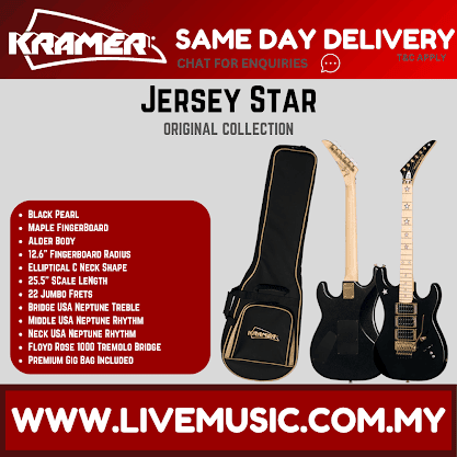 Kramer Volante HHFR  Electric Guitar with Premium Bag - Black Pearl