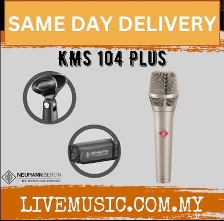 Neumann KMS 104 Plus Cardioid Condenser Handheld Vocal Microphone - Nickel ( KMS104PLUS / KMS-104 PLUS )