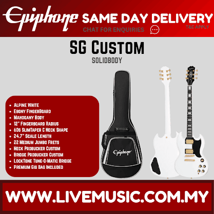Epiphone SG Custom  Electric Guitar - Alpine White