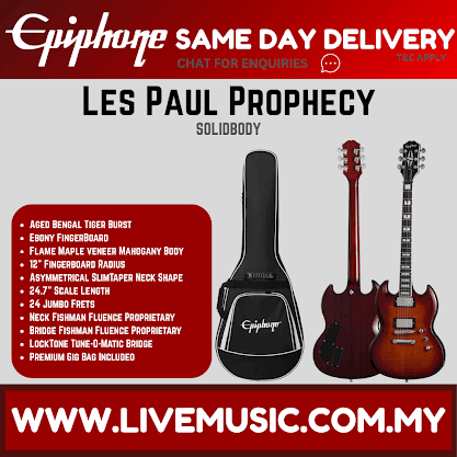 Epiphone SG Prophecy Electric Guitar with Premium Gig Bag - Aged Bengal Tiger