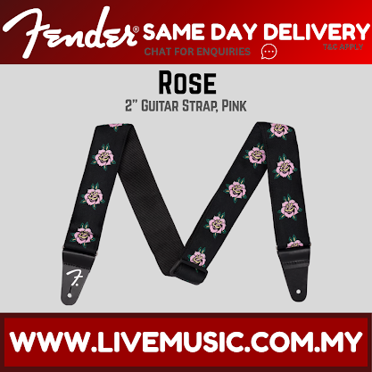 Fender 2Inch Rose Guitar Strap,Pink