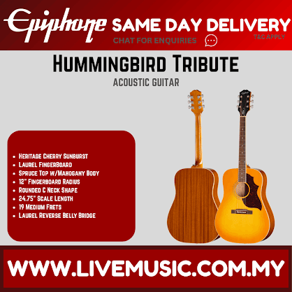 Epiphone Hummingbird Tribute Acoustic Guitar - Heritage Cherry Sunburst