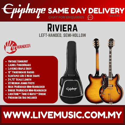 Epiphone Sheraton Frequensator Semi-hollowbody Left-handed Electric Guitar - Vintage Sunburst