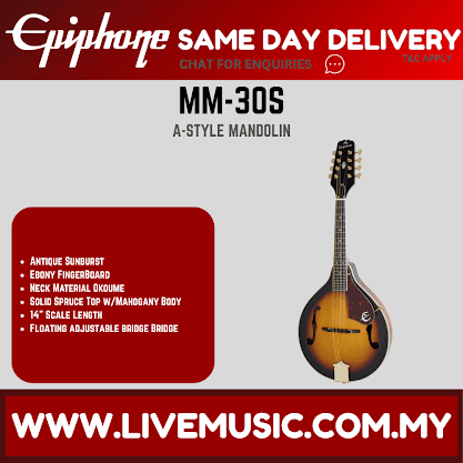 Epiphone MM-30S A-Style Mandolin - Antique Sunburst (MM30S)