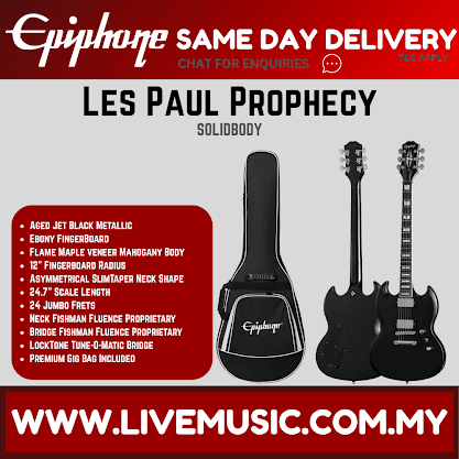 Epiphone SG Prophecy Electric Guitar with Premium Gig Bag - Aged Jet Black