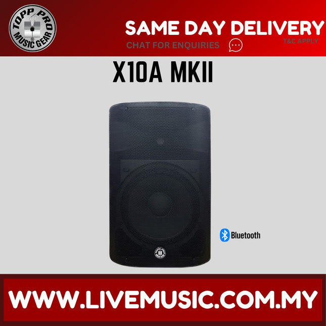 Topp Pro X 10A MKII 600 Watt Active Loudspeaker Each/Pair (X10A MKII)