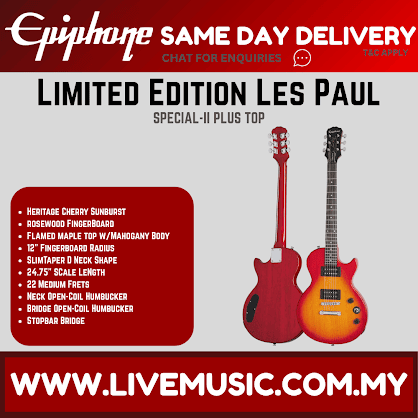 Epiphone Ltd Ed Les Paul Special-II Plus Top Best Beginner Electric Guitar - Heritage Cherry Sunburst