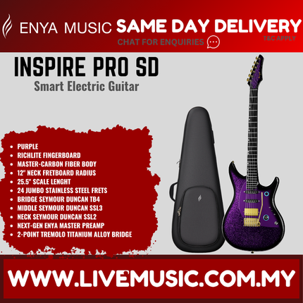ENYA Inspire Pro SD Smart Electric Guitar-Galactic Purple ( INSPIREPRO-SD INSPIRE PRO )