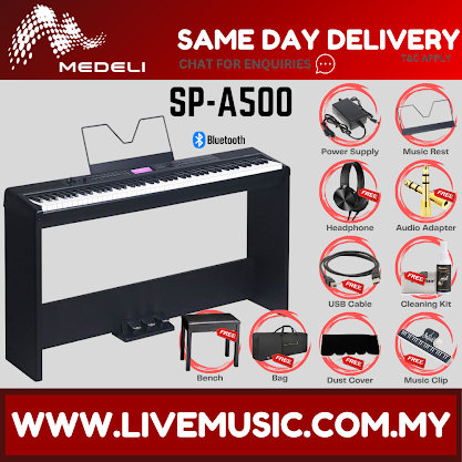 Medeli SP-A500 88 Keys Compact Portable Digital Piano With Backlit LCD Built in Instrument Sound ( SP-A500 )