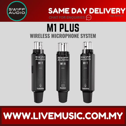 Swiff Audio M1Plus Rechargeable Wireless Dynamic Microphone System for Wired Mic (M1 Plus)