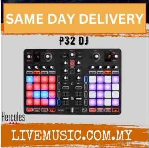 Hercules P32 DJ Compact Usb Dj Controller,32 High-performance Touch Pads ( P32-DJ / P32DJ )
