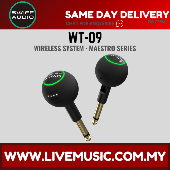 Swift Audio WT-09 Plug and Play Wireless Guitar System with 6 Switchable Channel (WT09)