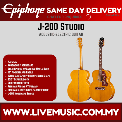 Epiphone J-200 Studio Acoustic-electric Guitar - Antique Natural