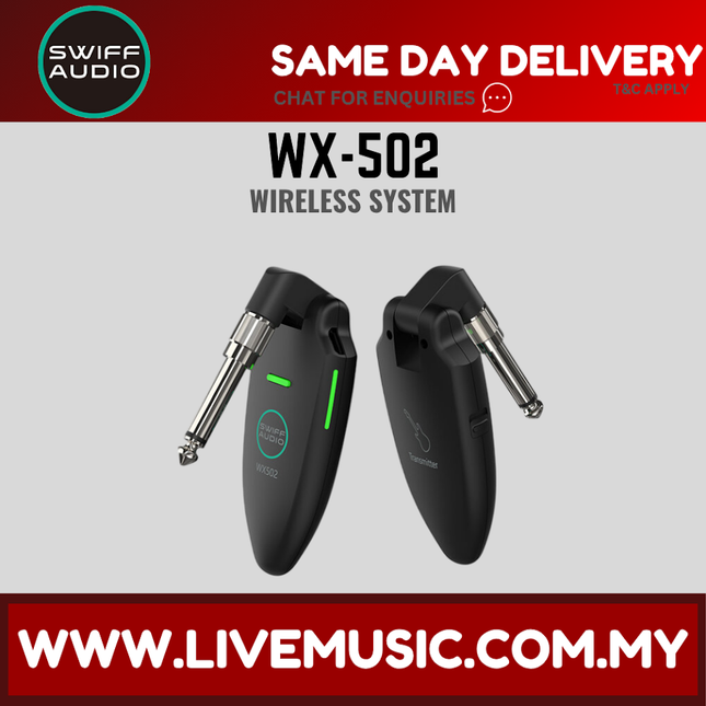 Swiff Audio WX-502 Rechargeable UHF Digital Guitar Wireless System (WX502)