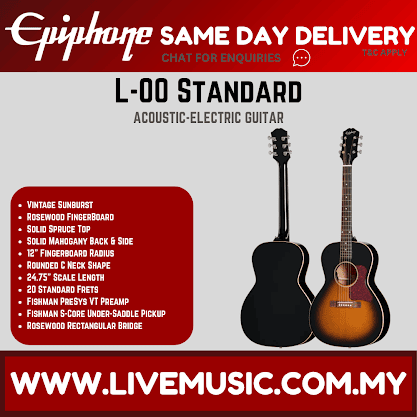 Epiphone Inspired by Gibson L-00 Standard  Acoustic-electric Guitar - Vintage Sunburst