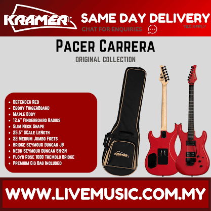 Kramer Pacer Carrera Electric Guitar with Premium Bag - Defender Red