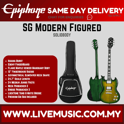 Epiphone SG Modern Figured Electric Guitar - Iguana Burst