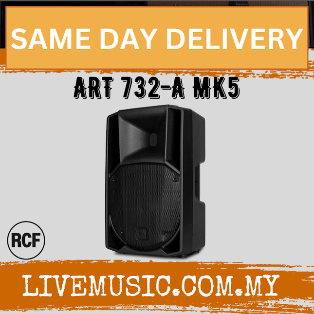 RCF ART 732-A MK5 12" 1400W 2-way Active Powered Speaker w/Speaker Stand - Each / Pair ( ART732A / ART732 / MK5 )
