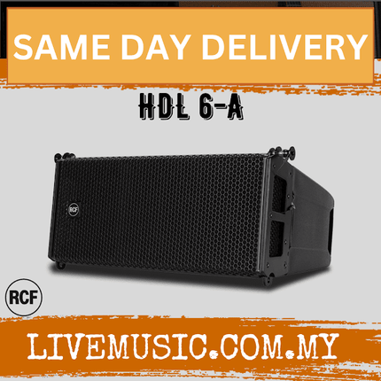 RCF HDL6-A 1400-watt 6-inch Compact Active Line Array Module - Black ( HDL6A / HDL 6 A )