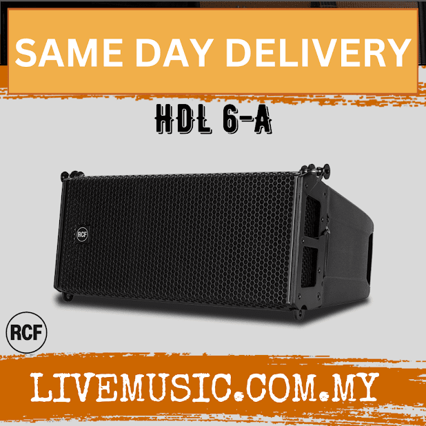 RCF HDL6-A 1400-watt 6-inch Compact Active Line Array Module - Black ( HDL6A / HDL 6 A )