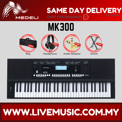Medeli MK300 61-Keys Touch Sensitive Keyboard ( MK-300 MK 300 )