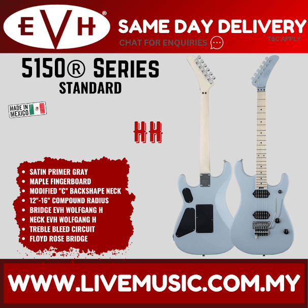 EVH 5150 Series Standard Electric Guitar, Satin Primer Gray